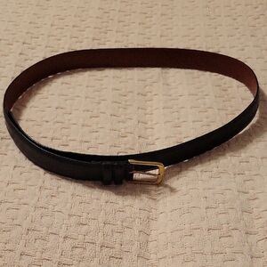 Coach Black Leather Belt Smooth Finish
